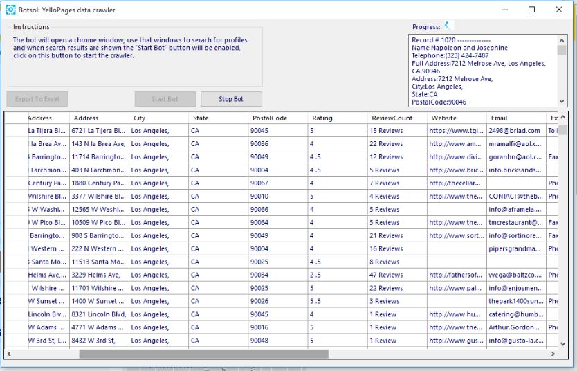 yellowpages crawler